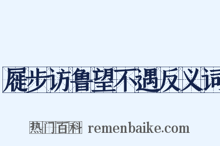 屣步访鲁望不遇反义词是什么意思的图片